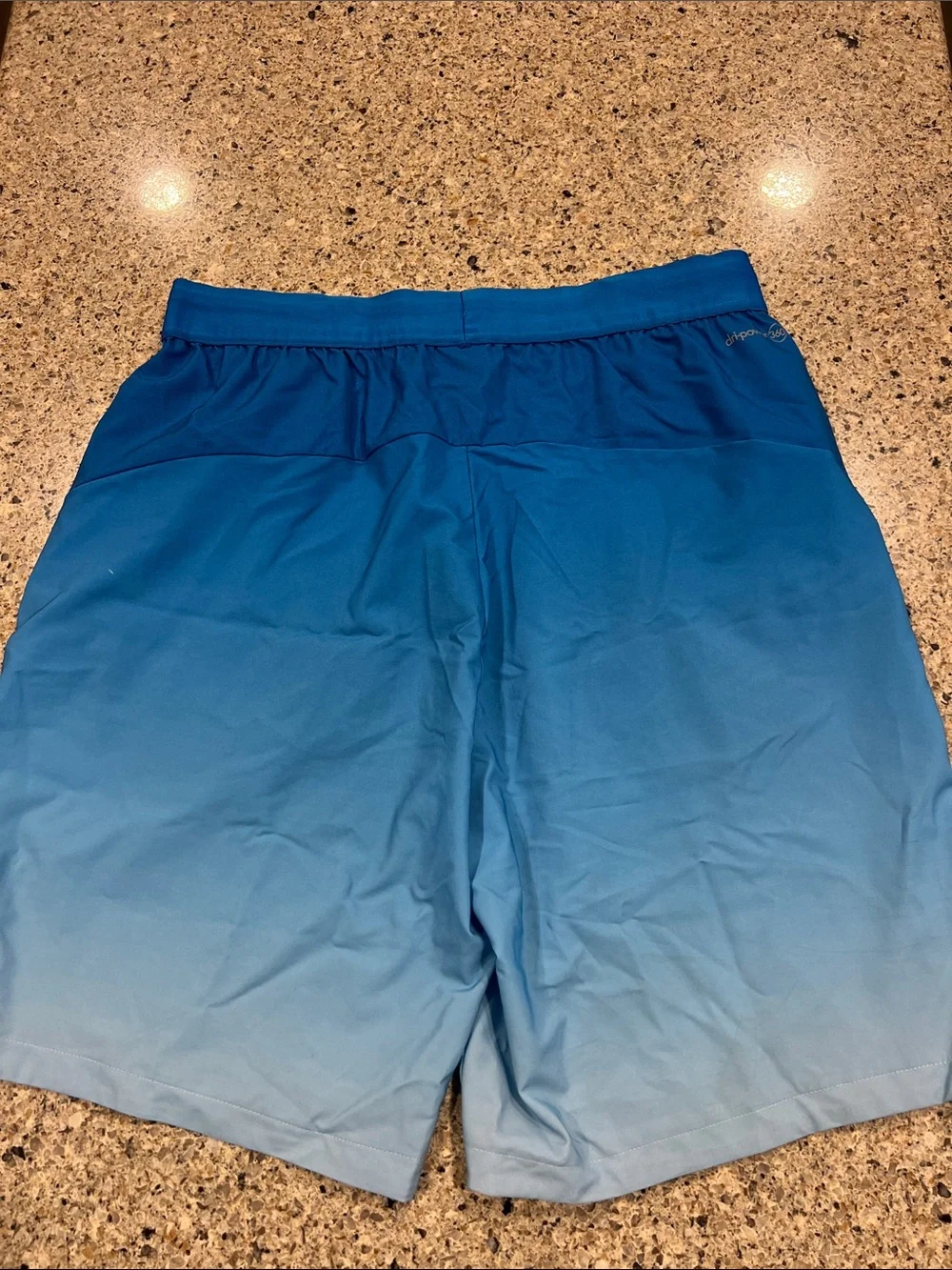 Men's Ombre Blue Athletic Shorts swimming running medium 32 34 z23
